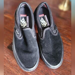 Vans Black Slip-On Suede Sneakers